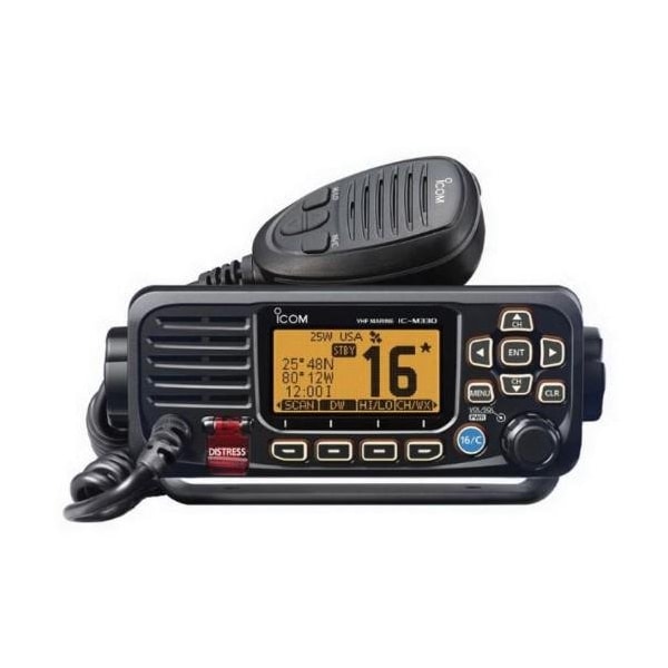 Icom Black Compact Vhf Fixed Mount With Built-In Gps Receiver And Supplied Gps Antennam330G Black ICOM330G/BLACK - main